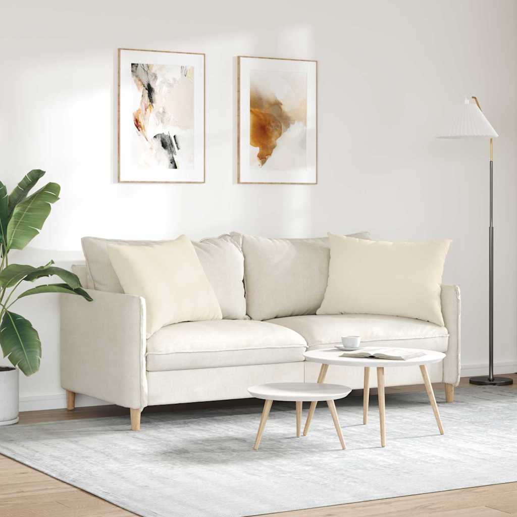 Kanapé párnák 2 pcs Bézs 70 x 50 cm szövet