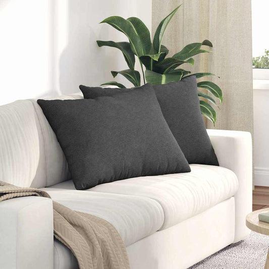 Kanapé párnák 2 pcs Sötétszürke 70 x 50 cm Bársonyos szövet