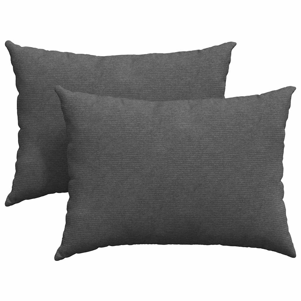 Kanapé párnák 2 pcs Sötétszürke 70 x 50 cm Bársonyos szövet