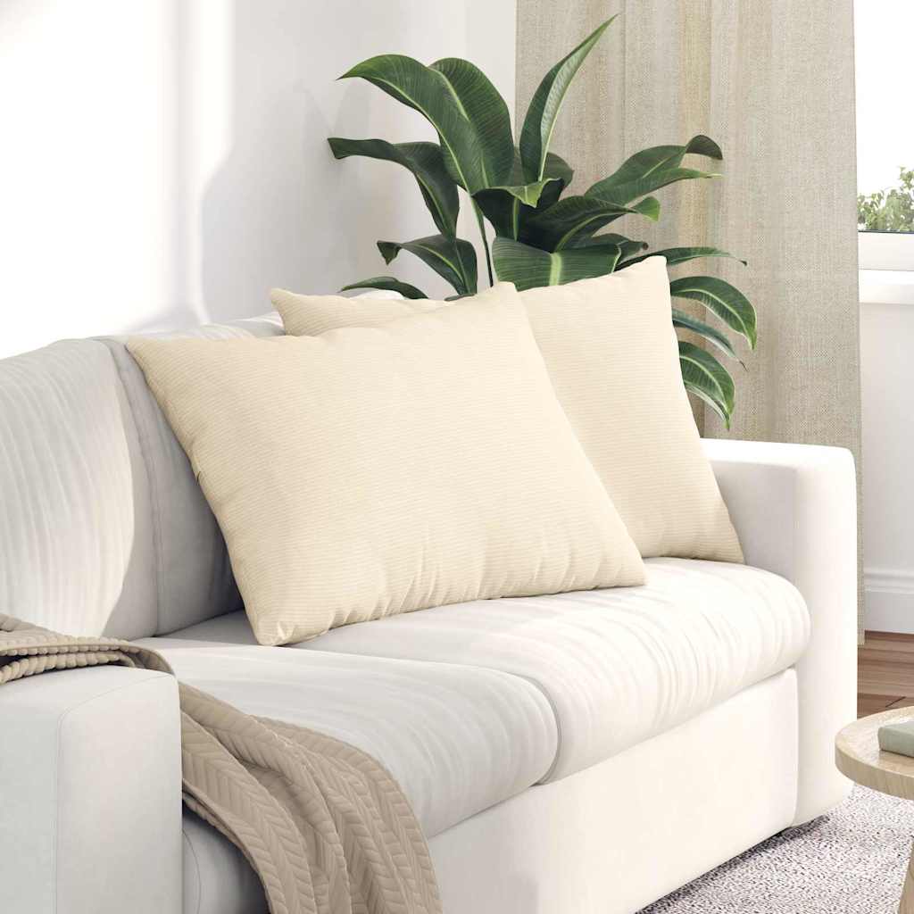 Kanapé párnák 2 pcs Krém 70 x 50 cm Bársonyos szövet