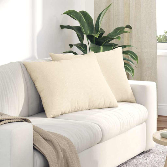 Kanapé párnák 2 pcs Krém 70 x 50 cm Bársonyos szövet
