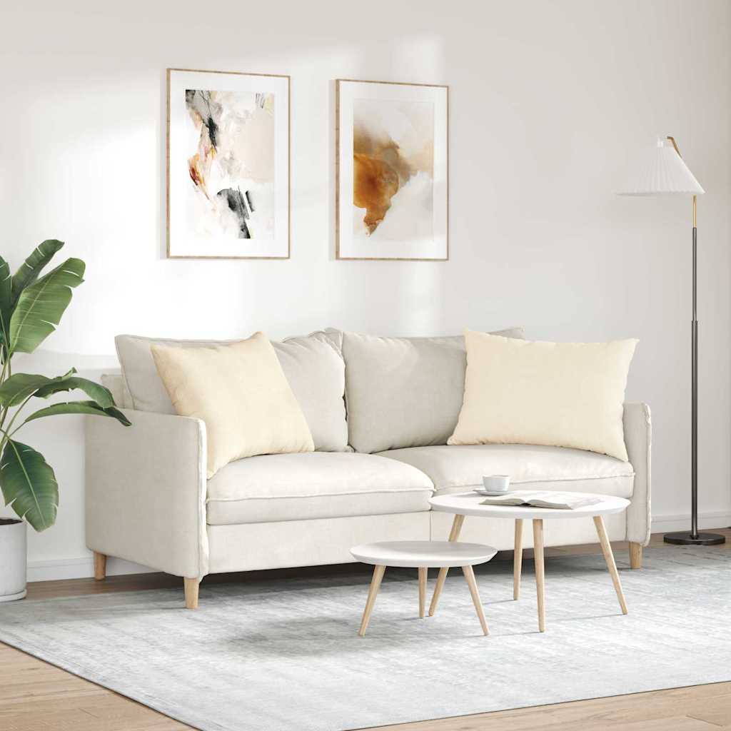 Kanapé párnák 2 pcs Krém 70 x 50 cm Bársonyos szövet