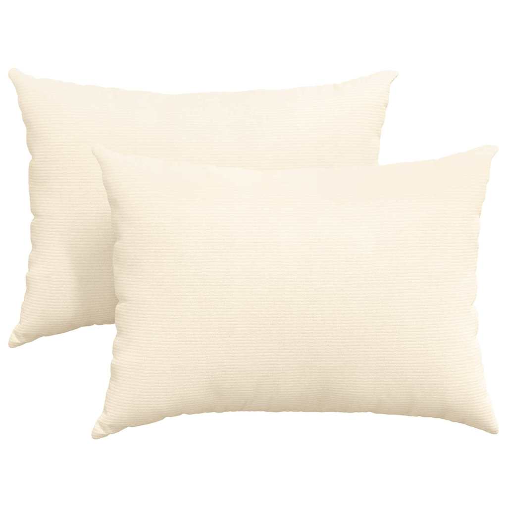 Kanapé párnák 2 pcs Krém 70 x 50 cm Bársonyos szövet