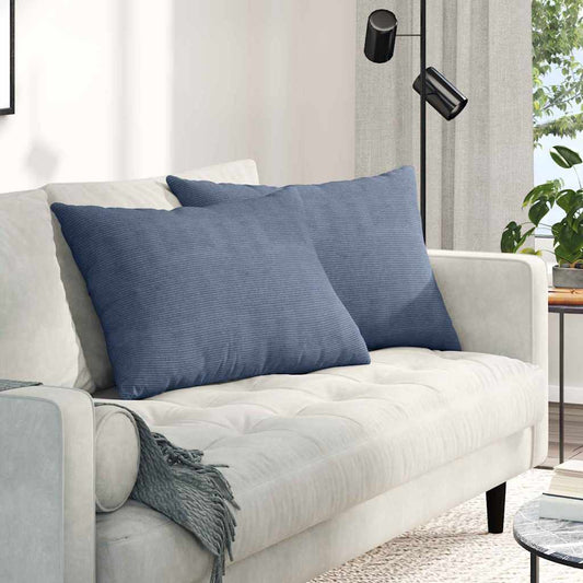 Kanapé párnák 2 pcs Kék 70 x 50 cm Bársonyos szövet