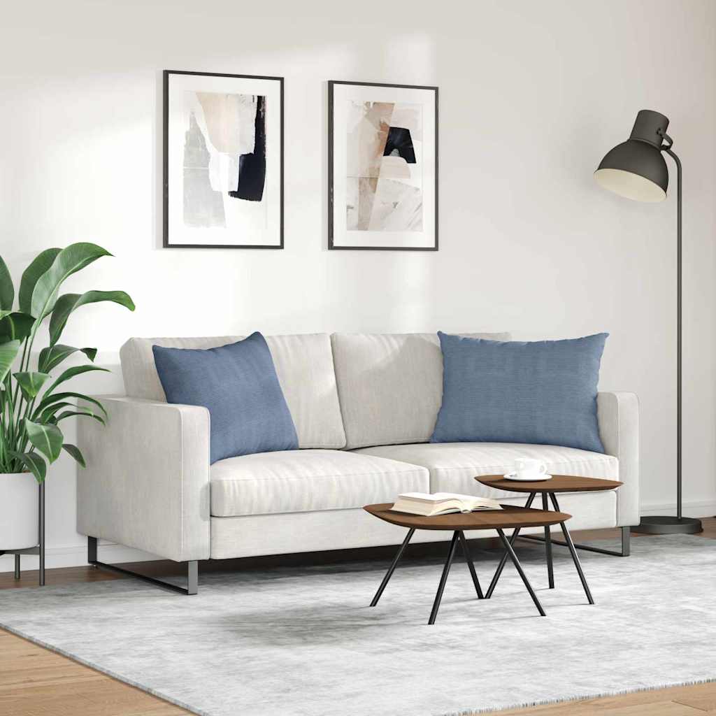 Kanapé párnák 2 pcs Kék 70 x 50 cm Bársonyos szövet