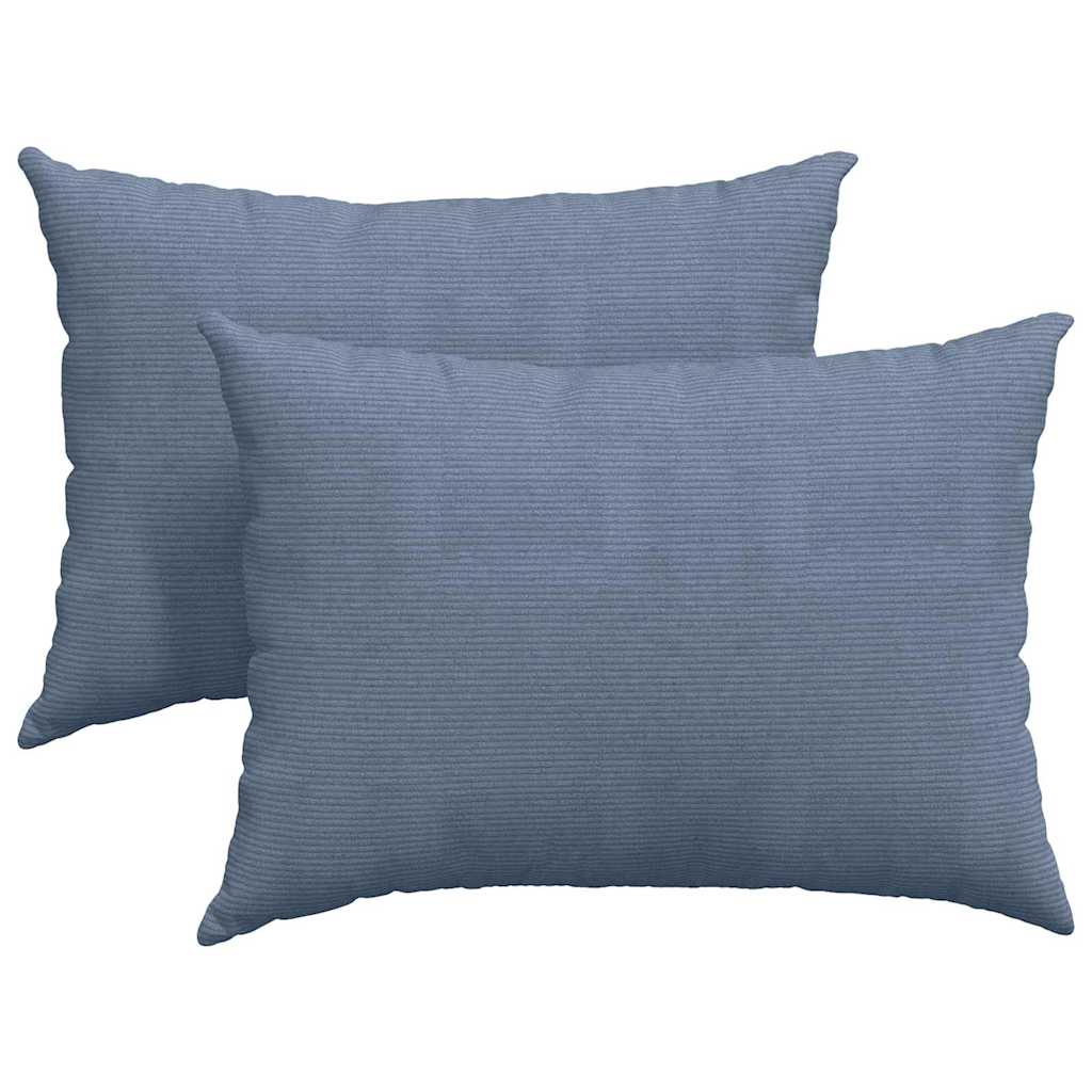 Kanapé párnák 2 pcs Kék 70 x 50 cm Bársonyos szövet