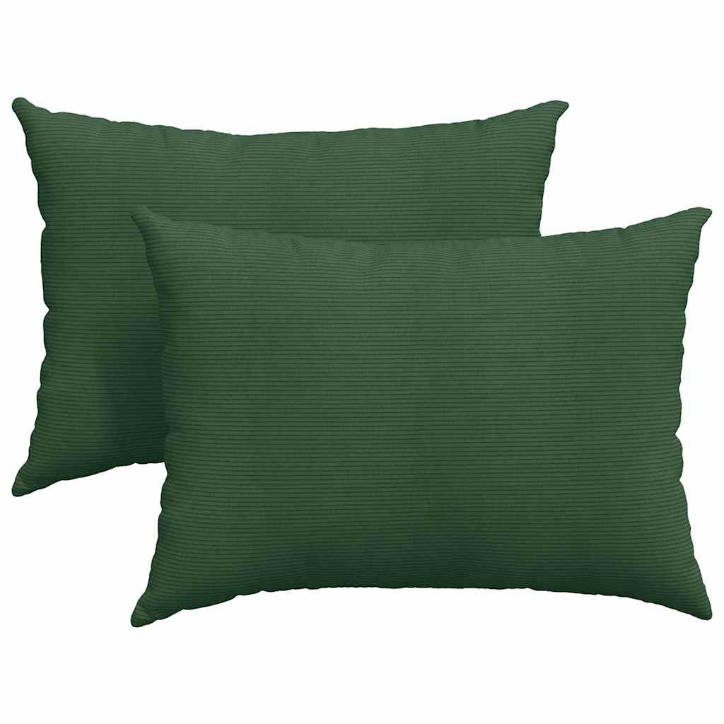 Kanapé párnák 2 pcs Sötétzöld 70 x 50 cm Bársonyos szövet