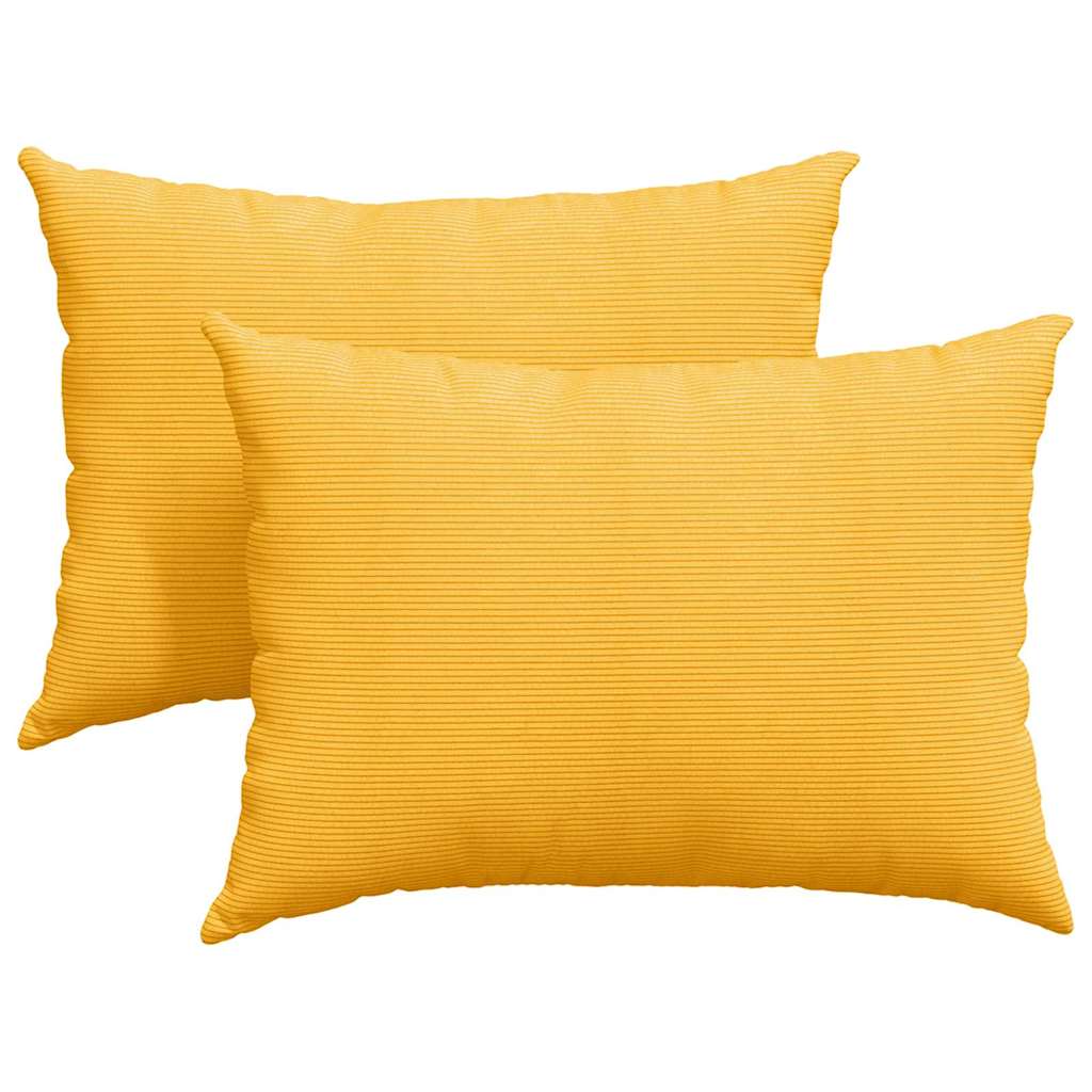 Kanapé párnák 2 pcs Világos sárga 70 x 50 cm Bársonyos szövet