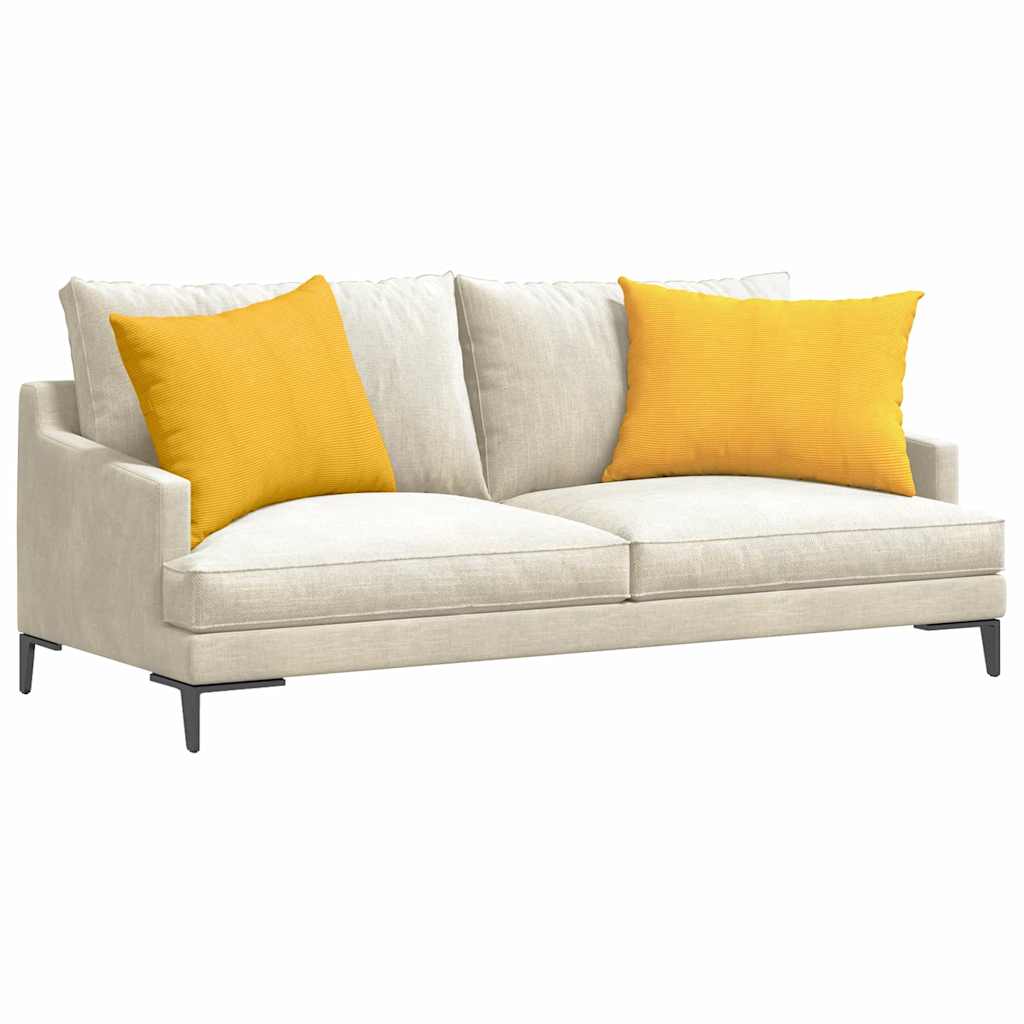 Kanapé párnák 2 pcs Világos sárga 70 x 50 cm Bársonyos szövet