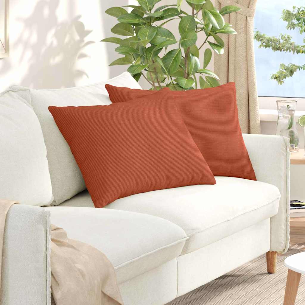 Kanapé párnák 2 pcs Piros Narancs 70 x 50 cm Bársonyos szövet