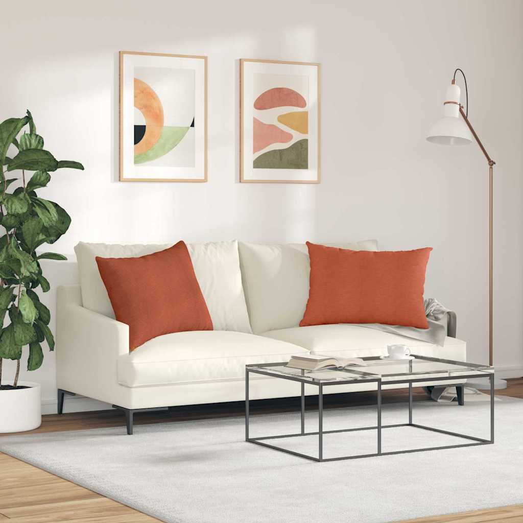 Kanapé párnák 2 pcs Piros Narancs 70 x 50 cm Bársonyos szövet