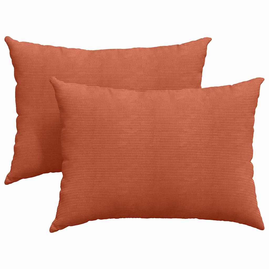 Kanapé párnák 2 pcs Piros Narancs 70 x 50 cm Bársonyos szövet