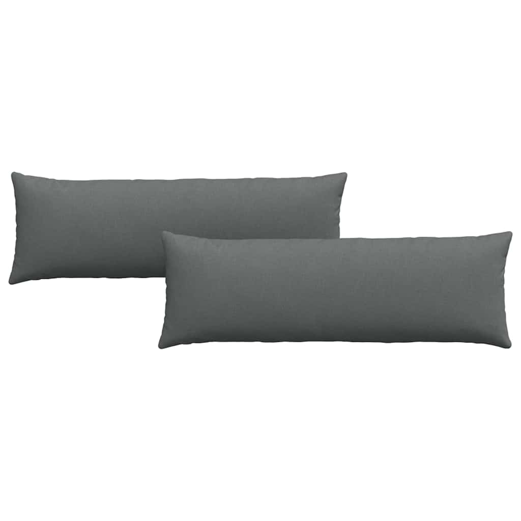 Kanapé párnák 2 pcs Sötétszürke 120 x 40 cm szövet