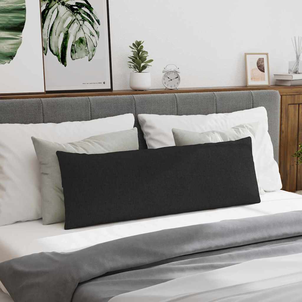 Kanapé párnák 2 pcs Fekete 120 x 40 cm szövet