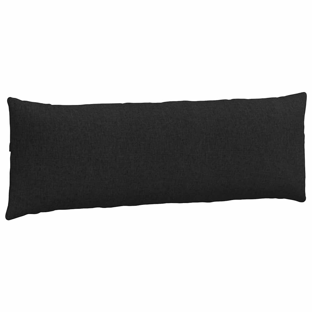 Kanapé párnák 2 pcs Fekete 120 x 40 cm szövet