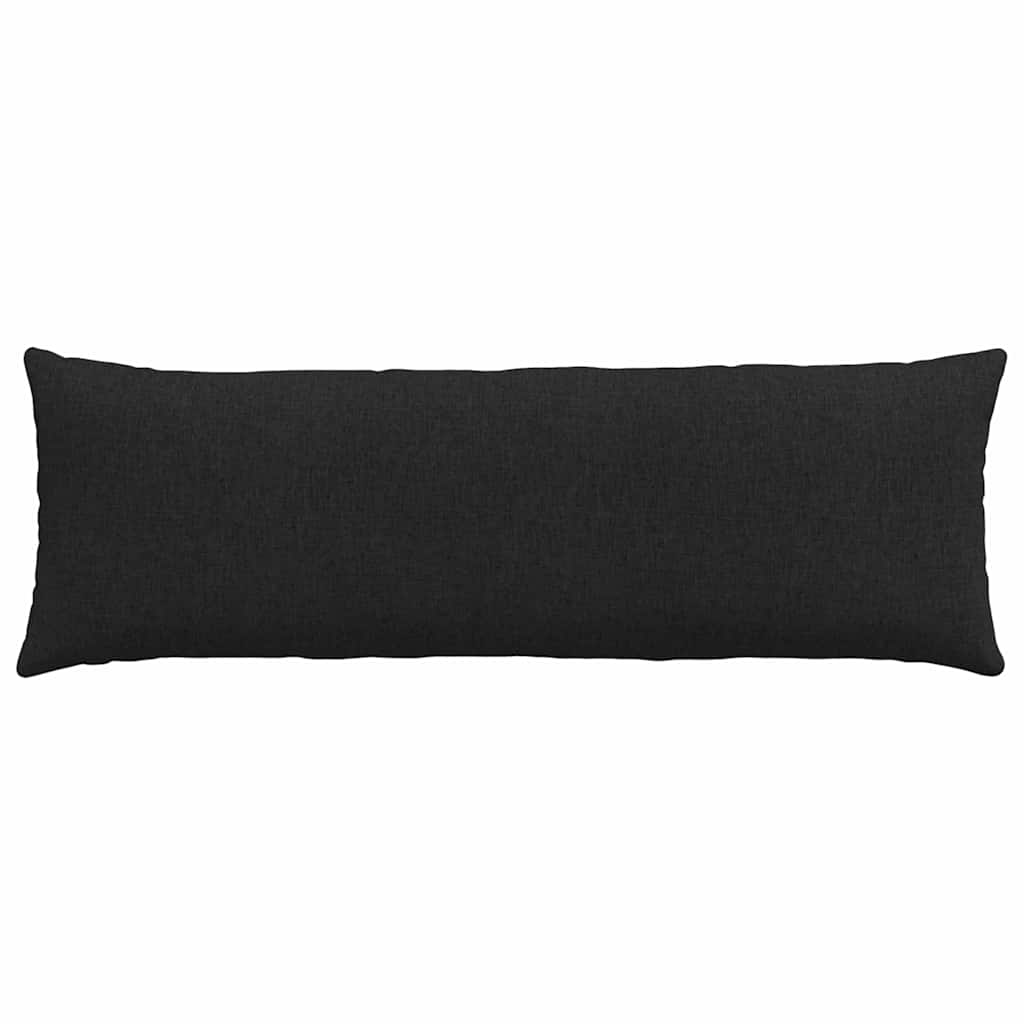 Kanapé párnák 2 pcs Fekete 120 x 40 cm szövet