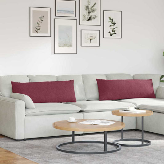 Kanapé párnák 2 pcs Bordó 120 x 40 cm szövet