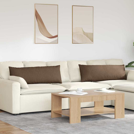 Kanapé párnák 2 db szövet Barna 120 x 40 cm
