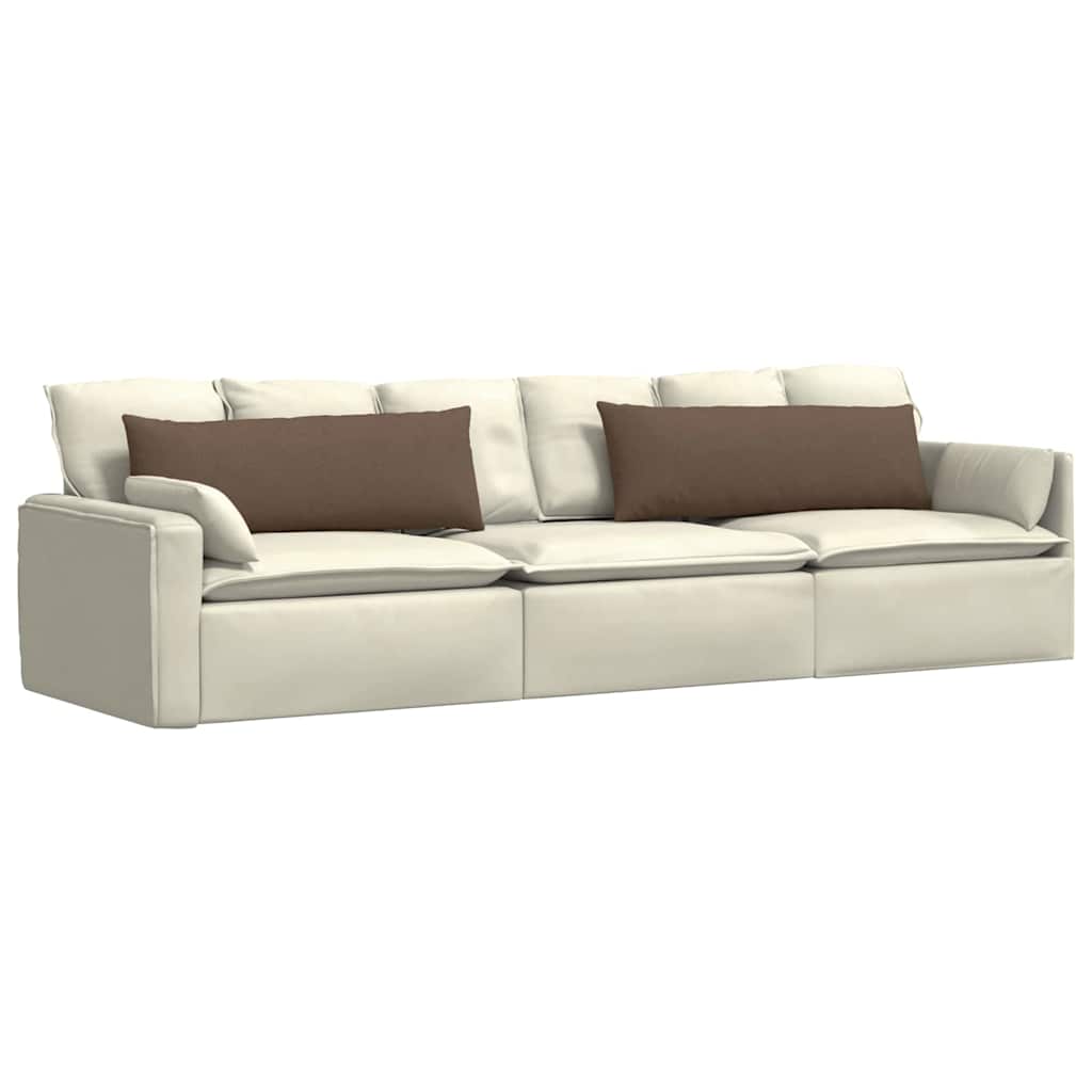Kanapé párnák 2 pcs Barna 120 x 40 cm szövet