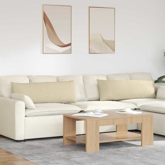 Kanapé párnák 2 db szövet Krém 120 x 40 cm