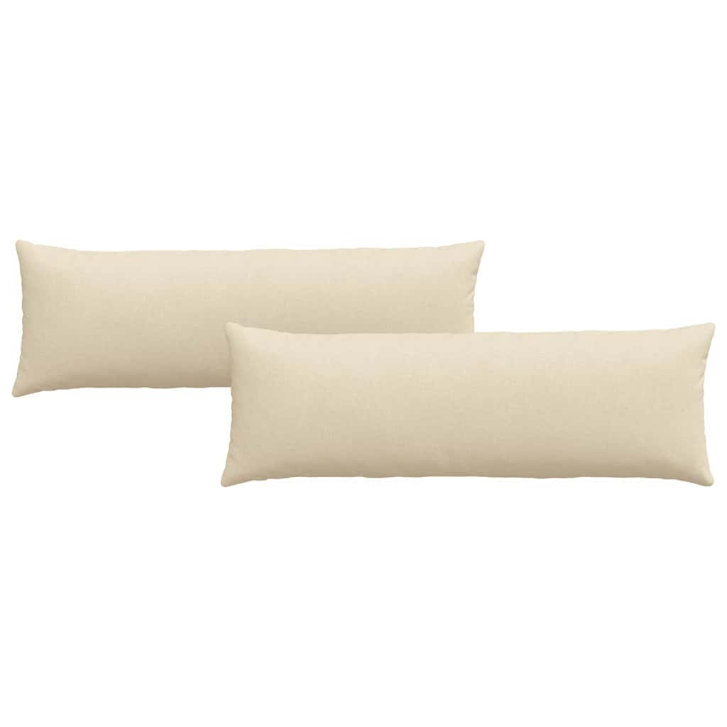 Kanapé párnák 2 pcs Krém 120 x 40 cm szövet