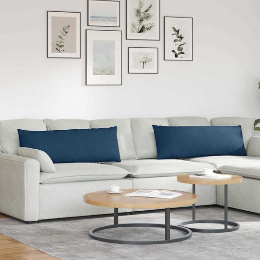 Kanapé párnák 2 db szövet Kék 120 x 40 cm
