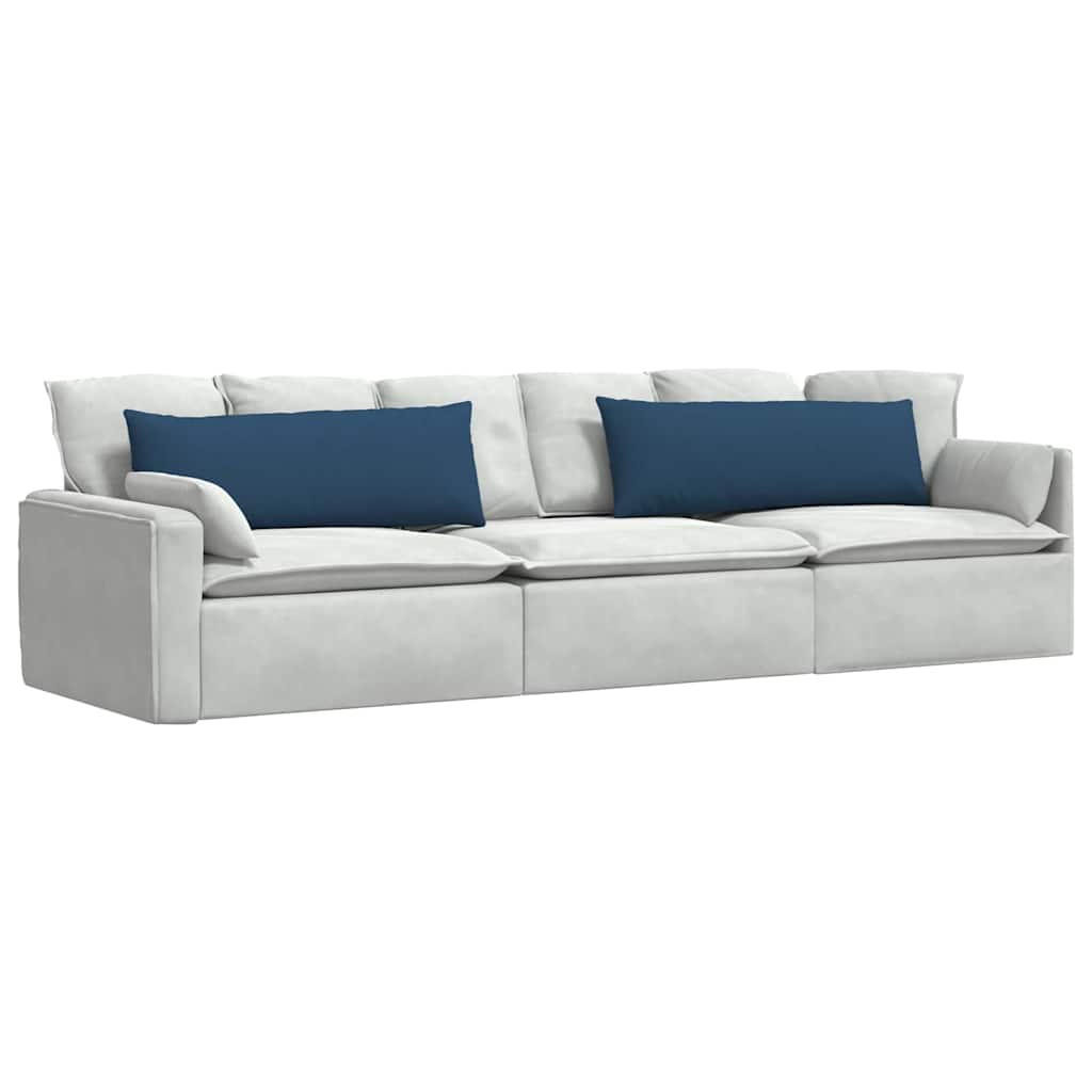 Kanapé párnák 2 pcs Kék 120 x 40 cm szövet
