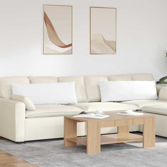 Kanapé párnák 2 db szövet Fehér 120 x 40 cm