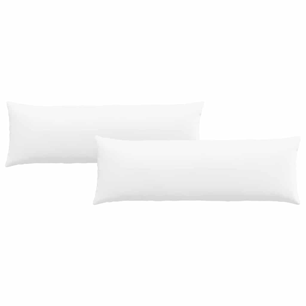 Kanapé párnák 2 pcs Fehér 120 x 40 cm szövet