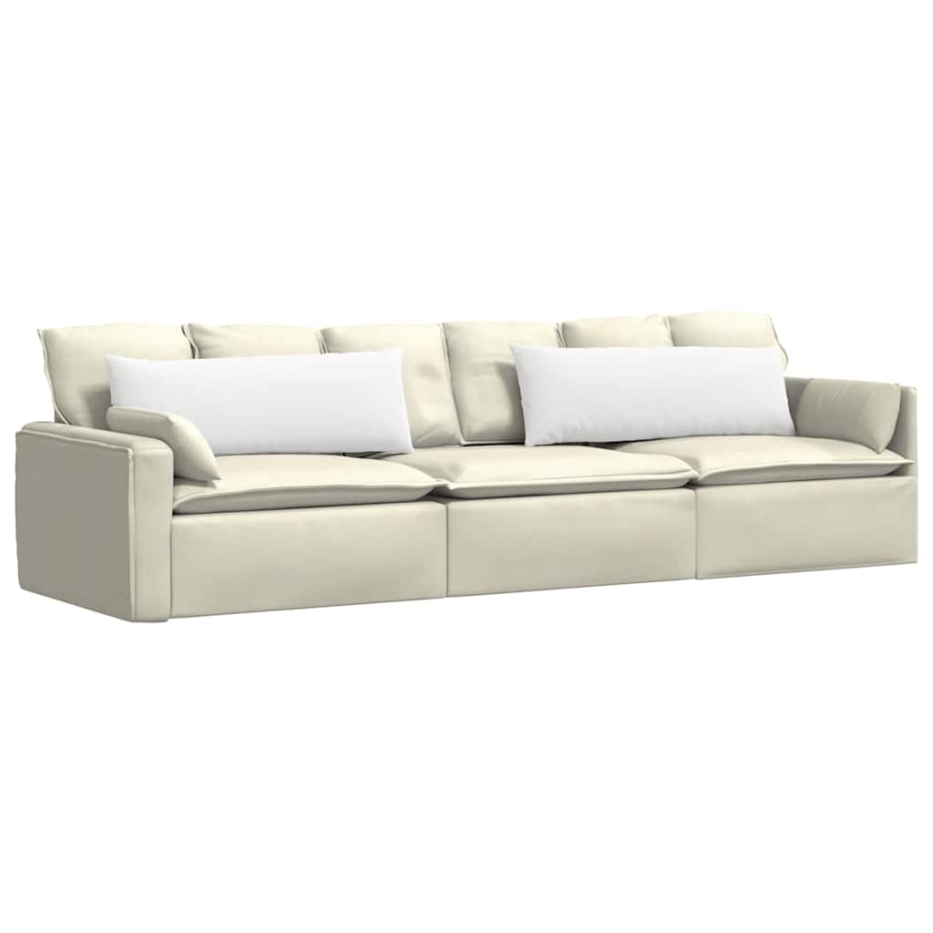 Kanapé párnák 2 pcs Fehér 120 x 40 cm szövet