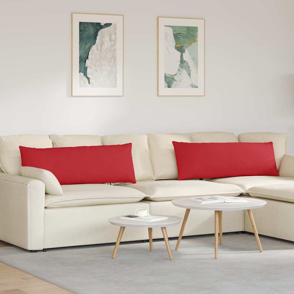 Kanapé párnák 2 pcs Piros 120 x 40 cm szövet