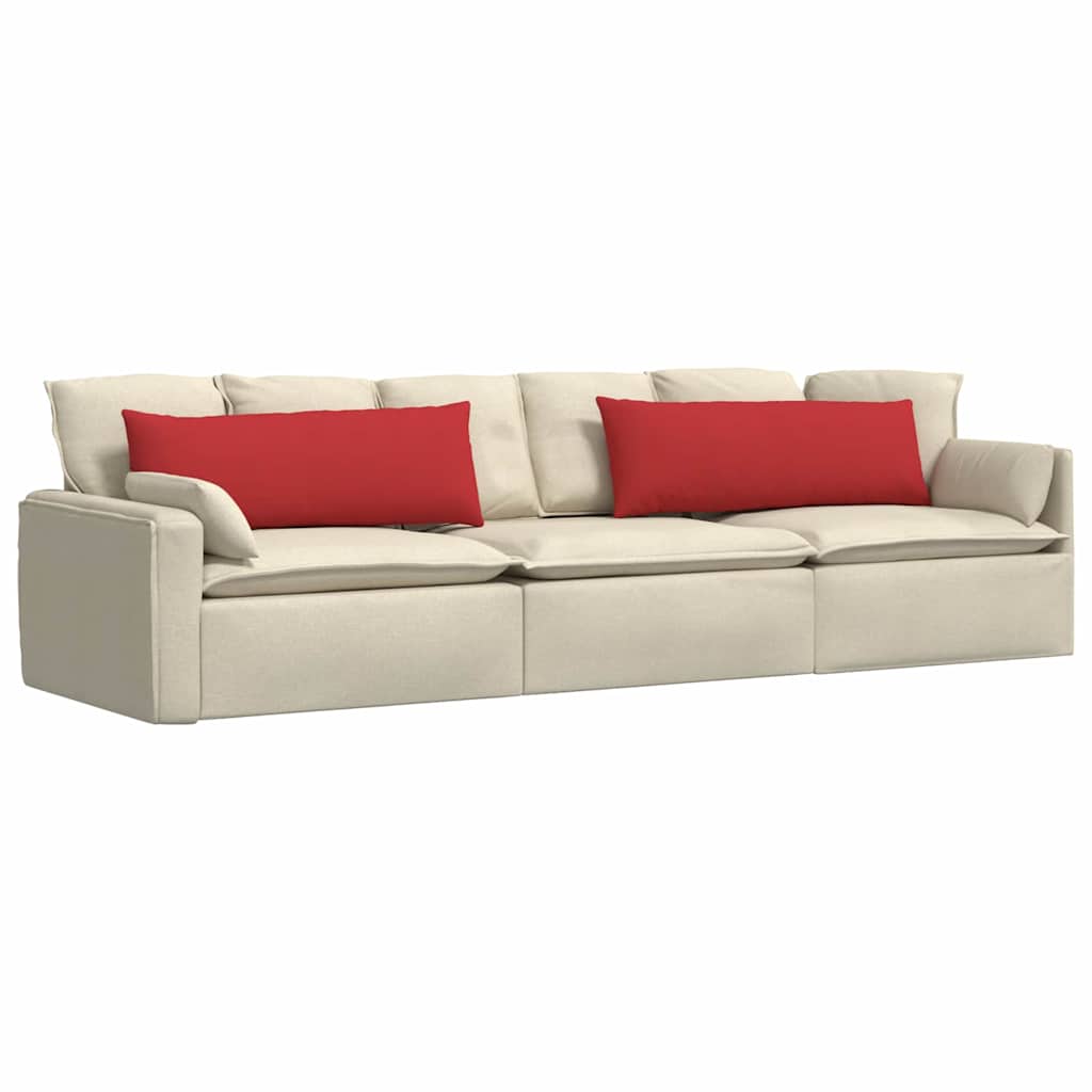 Kanapé párnák 2 pcs Piros 120 x 40 cm szövet