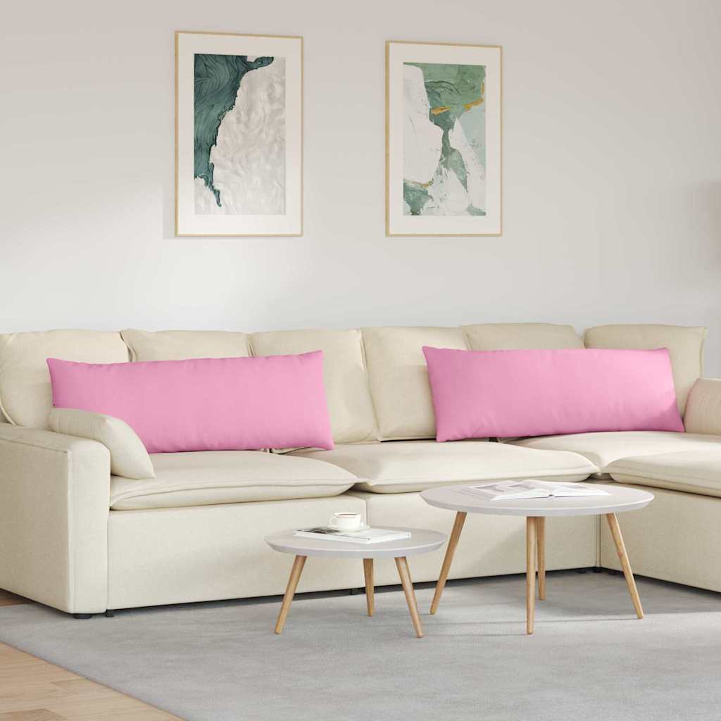 Kanapé párnák 2 pcs Rózsaszín 120 x 40 cm szövet