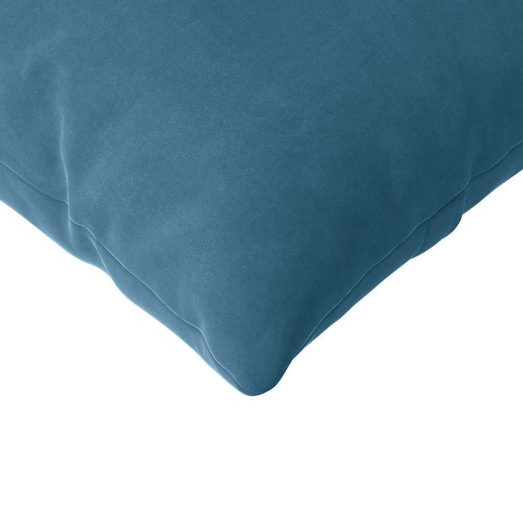 Kanapé párnák 2 pcs Kék 120 x 40 cm Bársonyos szövet