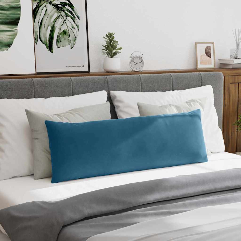 Kanapé párnák 2 pcs Kék 120 x 40 cm Bársonyos szövet