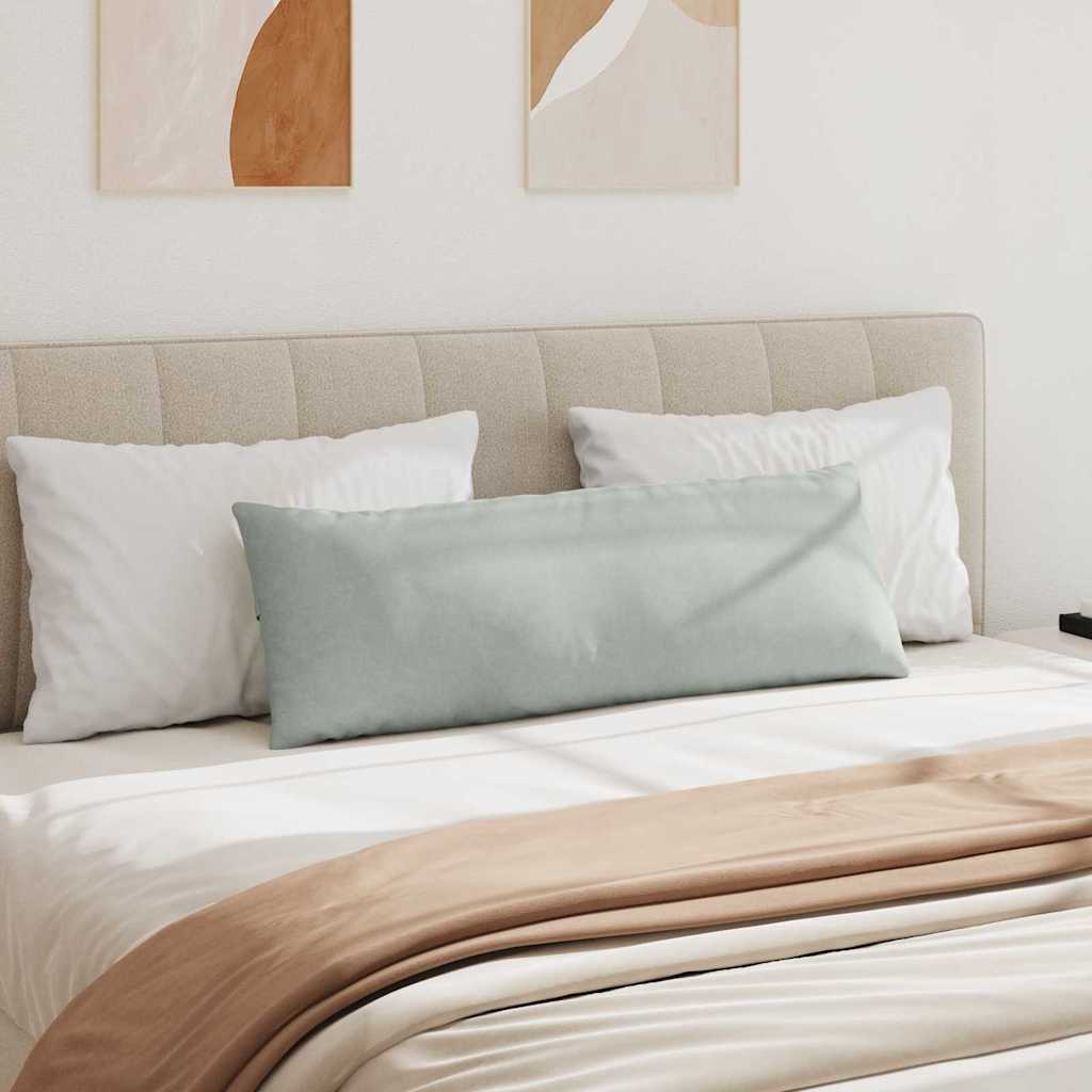 Kanapé párnák 2 pcs Világosszürke 120 x 40 cm Bársonyos szövet
