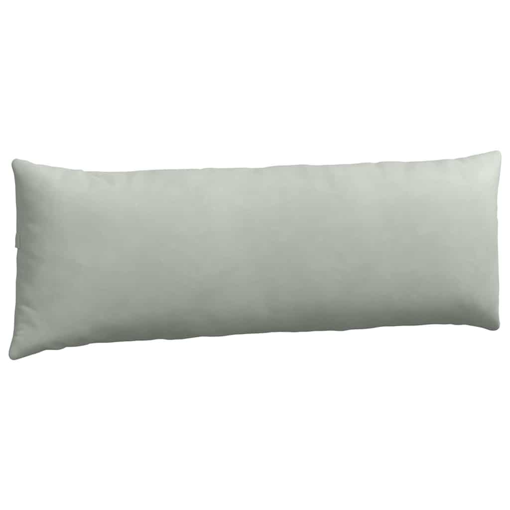 Kanapé párnák 2 pcs Világosszürke 120 x 40 cm Bársonyos szövet