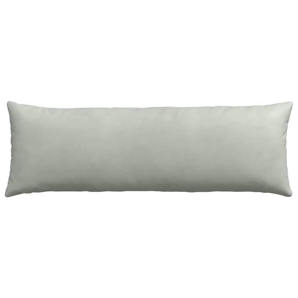Kanapé párnák 2 pcs Világosszürke 120 x 40 cm Bársonyos szövet