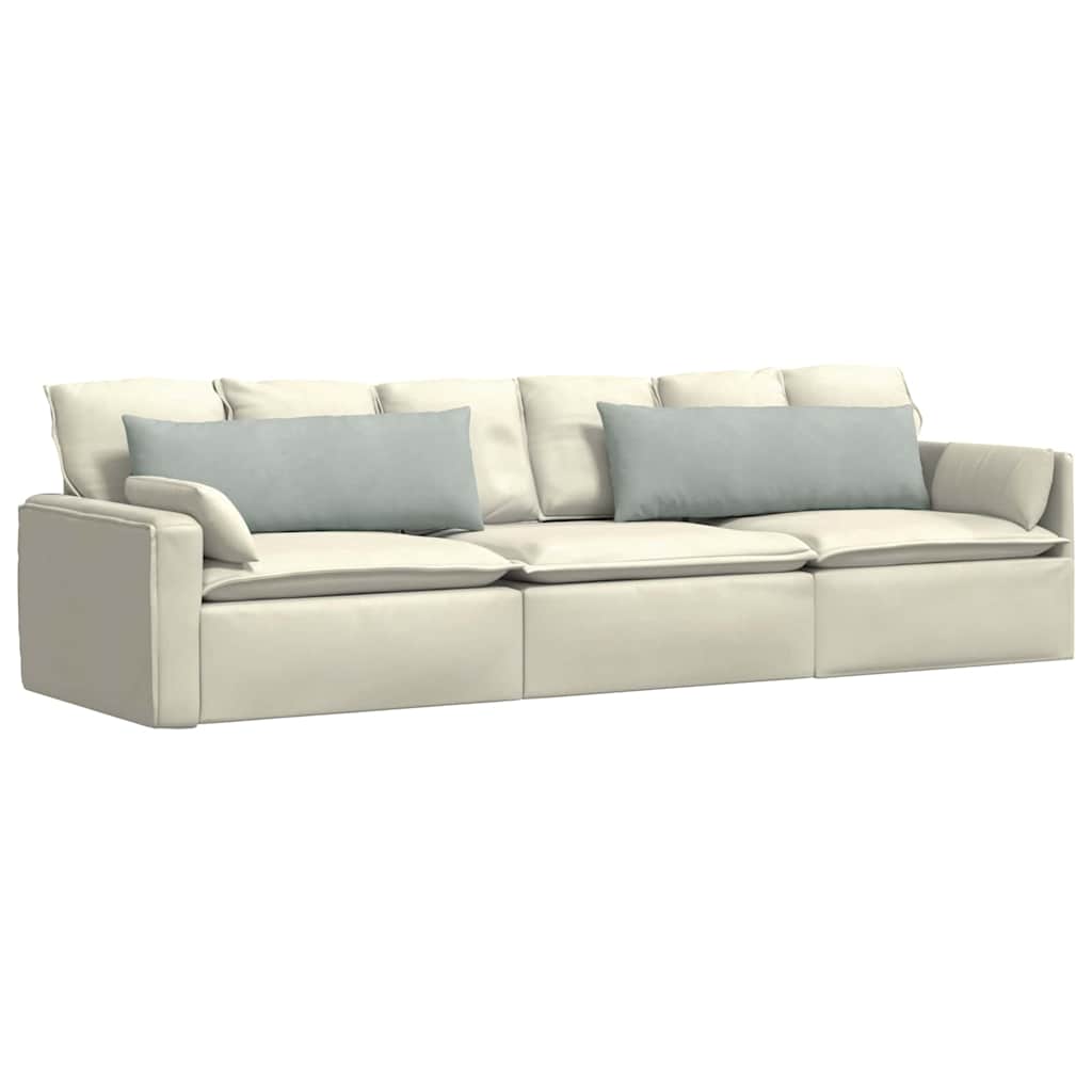 Kanapé párnák 2 pcs Világosszürke 120 x 40 cm Bársonyos szövet