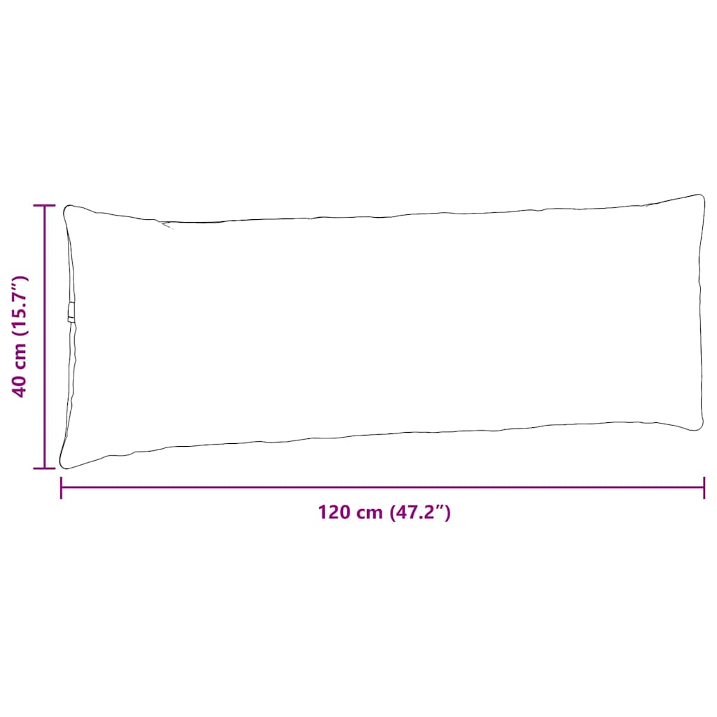 Kanapé párnák 2 pcs Világosszürke 120 x 40 cm Bársonyos szövet