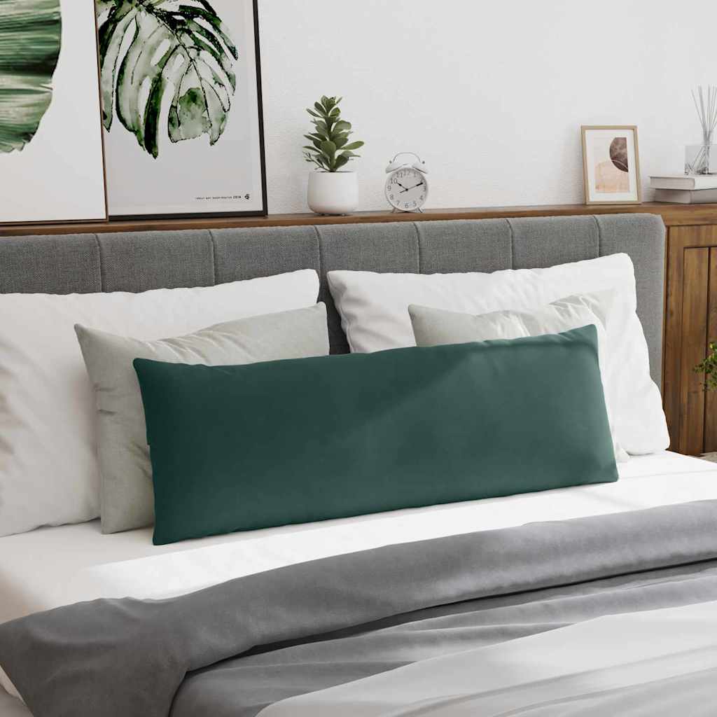 Kanapé párnák 2 pcs Sötétzöld 120 x 40 cm Bársonyos szövet