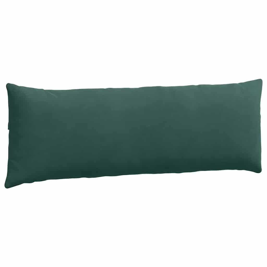 Kanapé párnák 2 pcs Sötétzöld 120 x 40 cm Bársonyos szövet