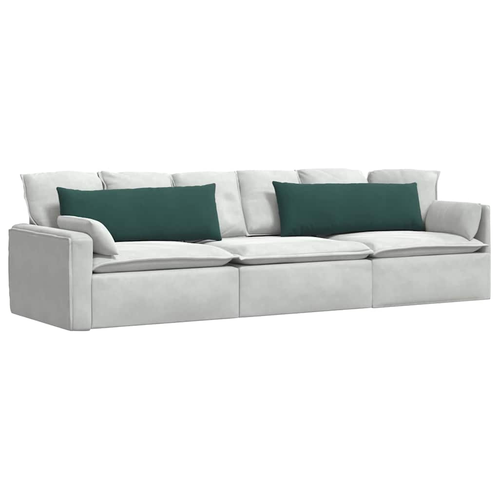 Kanapé párnák 2 pcs Sötétzöld 120 x 40 cm Bársonyos szövet