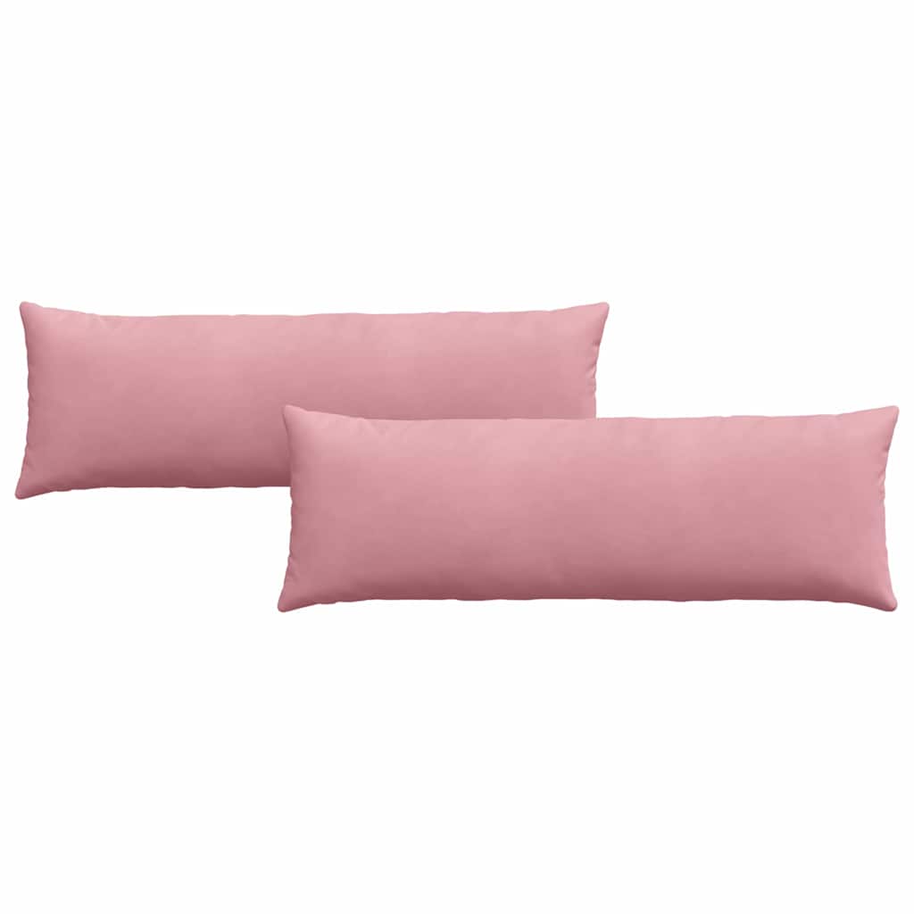 Kanapé párnák 2 pcs Rózsaszín 120 x 40 cm Bársonyos szövet
