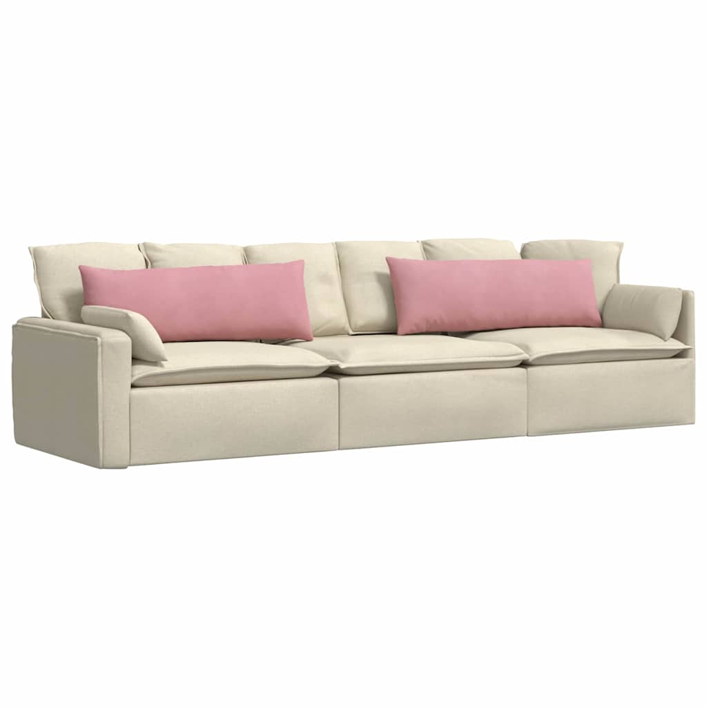Kanapé párnák 2 pcs Rózsaszín 120 x 40 cm Bársonyos szövet
