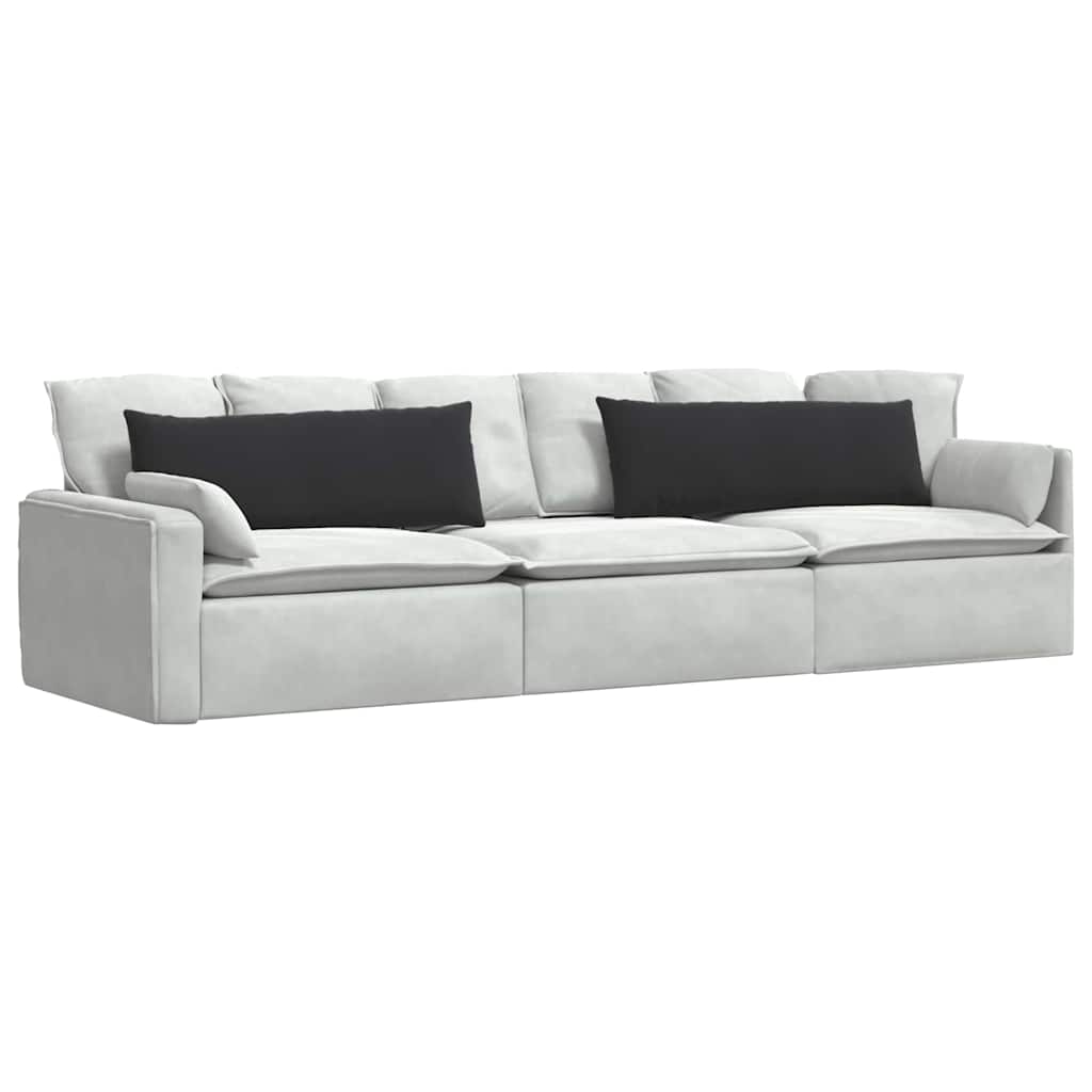 Kanapé párnák 2 pcs Fekete 120 x 40 cm Bársonyos szövet