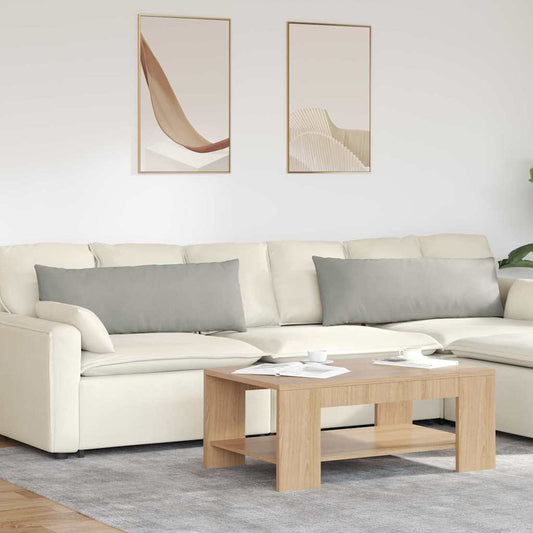 Kanapé párnák 2 pcs Világosszürke 120 x 40 cm szövet