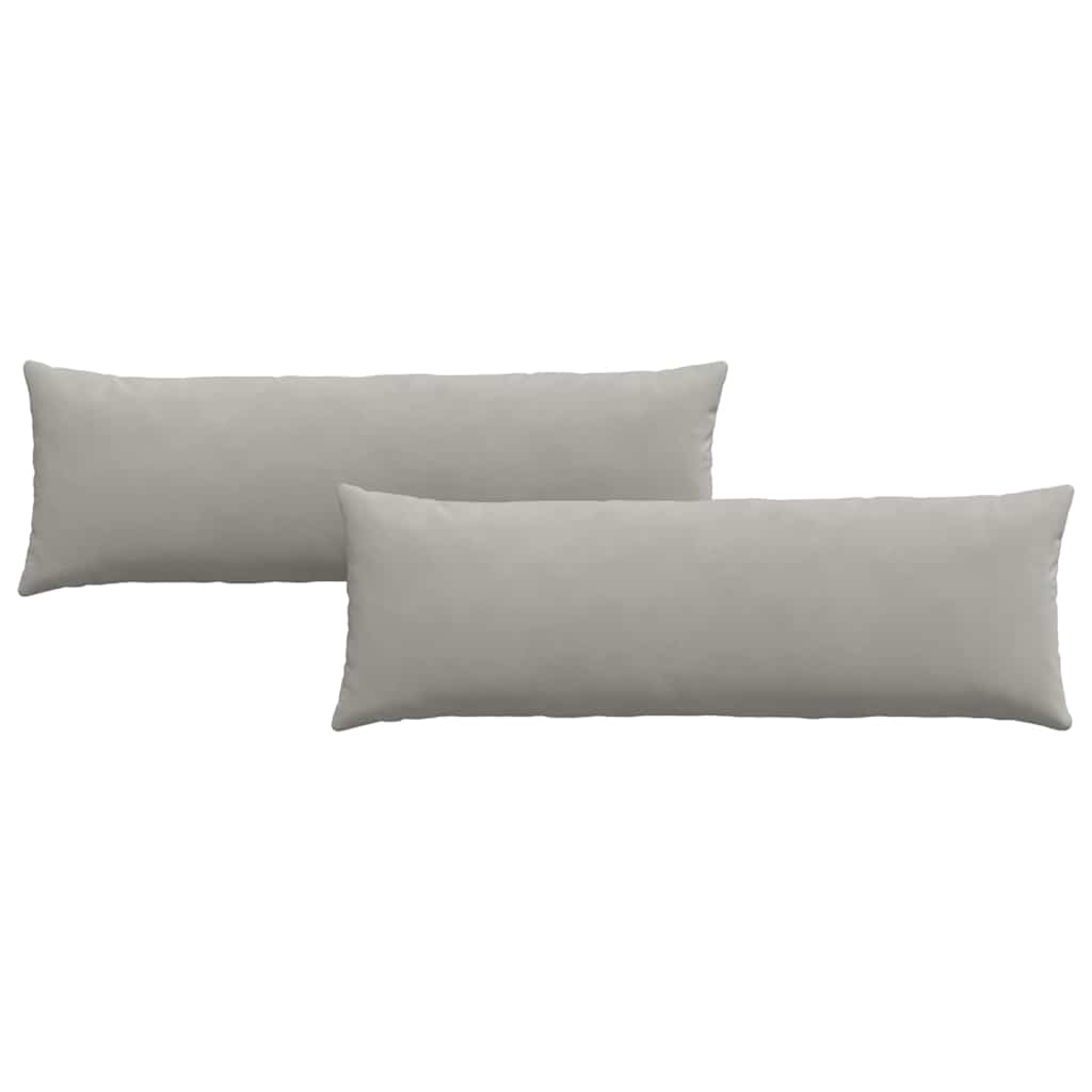 Kanapé párnák 2 pcs Világosszürke 120 x 40 cm szövet