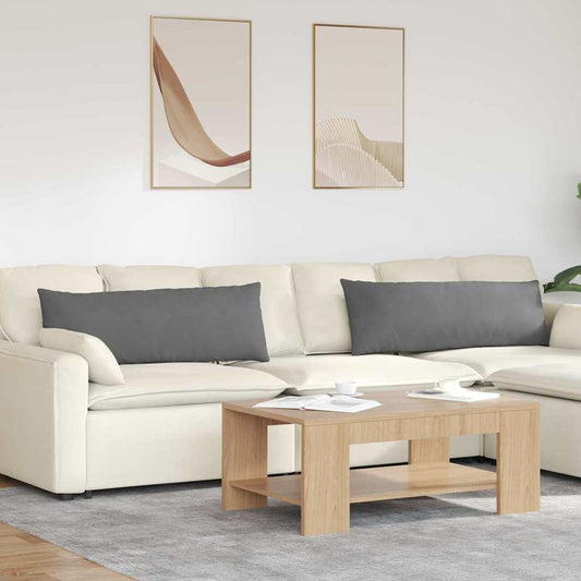 Kanapé párnák 2 pcs Sötétszürke 120 x 40 cm szövet