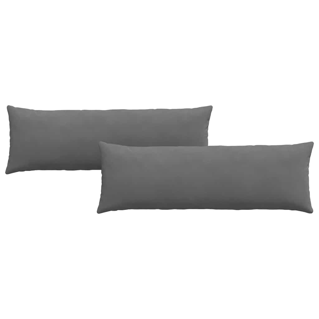 Kanapé párnák 2 pcs Sötétszürke 120 x 40 cm szövet